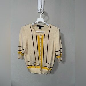 Marc by Marc Jacobs Cotton silk knit collared top small